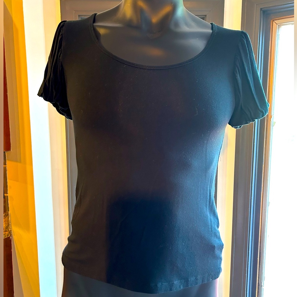 Ralph Lauren gathered sleeve cotton T-shirt